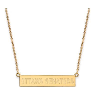 Ottawa Senators Gold-Plated Sterling Silver Bar Necklace