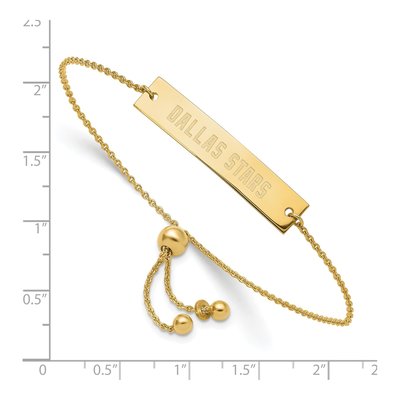 Dallas Stars Gold-Plated Sterling Silver Bar Bracelet – view 3