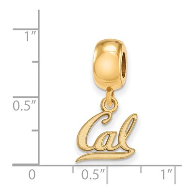 University of California Berkeley Gold-Plated Sterling Silver Extra Small UC Dangle Bead – view 2