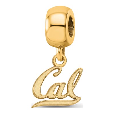 University of California Berkeley Gold-Plated Sterling Silver Extra Small UC Dangle Bead