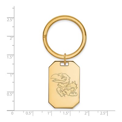 Kansas Jayhawks Gold-Plated Key Ring – view 2