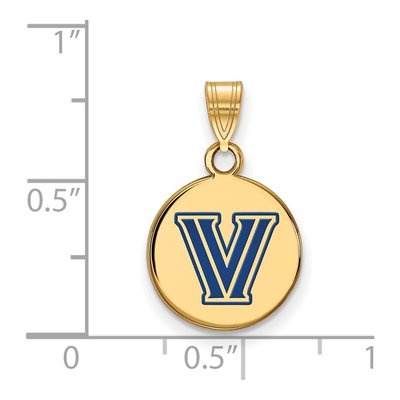 Villanova University Gold-Plated Sterling Silver Small Letter V Pendant – view 2