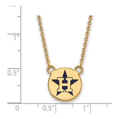 Houston Astros Gold-Plated Sterling Silver Small Enamel Necklace – view 2