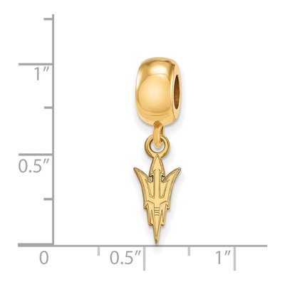 Arizona State University Gold-Plated Sterling Silver Pitchfork Small Dangle Bead – view 2