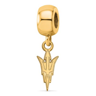 Arizona State University Gold-Plated Sterling Silver Pitchfork Small Dangle Bead