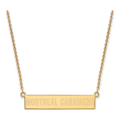 Montreal Canadiens Gold-Plated Sterling Silver Bar Necklace