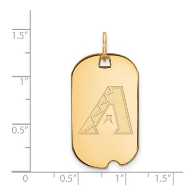 Arizona Diamondbacks Gold-Plated Sterling Silver Dog Tag Pendant – view 2