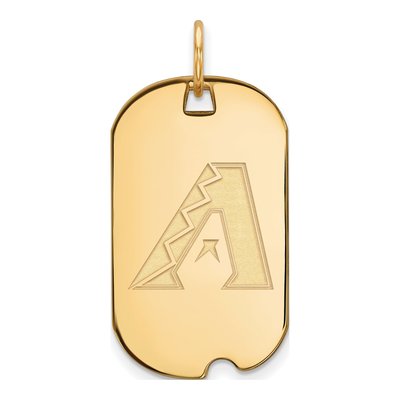 Arizona Diamondbacks Gold-Plated Sterling Silver Dog Tag Pendant