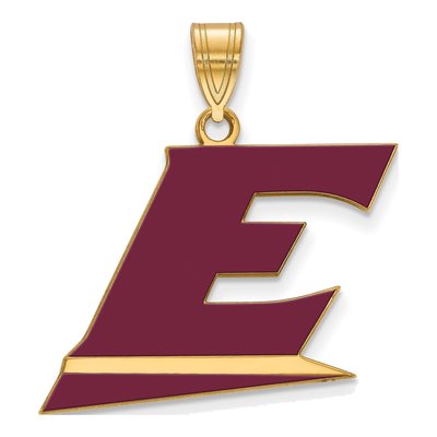 Eastern Kentucky University Gold-Plated Sterling Silver Large Letter E Pendant