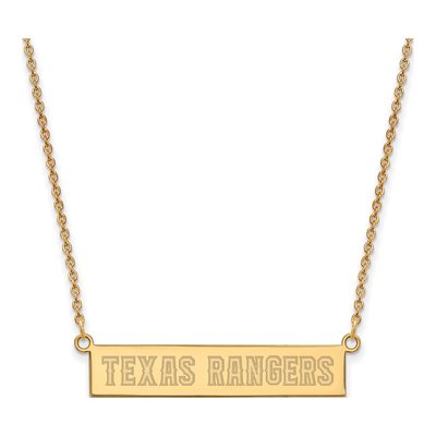 Texas Rangers Gold-Plated Sterling Silver Bar Necklace