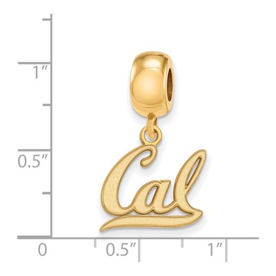 University of California Berkeley Gold-Plated Sterling Silver Small UC Dangle Bead – view 2