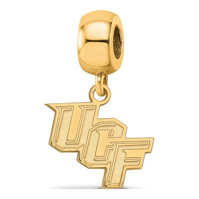 University of Central Florida Gold-Plated Sterling Silver Small UCF Knights Dangle Bead