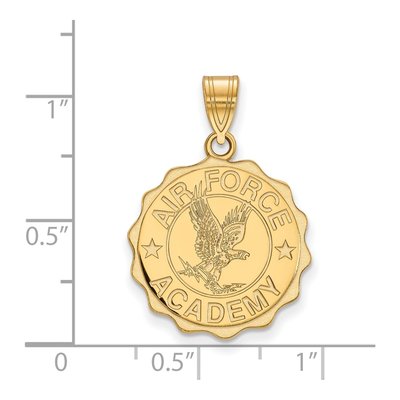United States Air Force Academy Gold-Plated Sterling Silver Large Crest Pendant – view 2