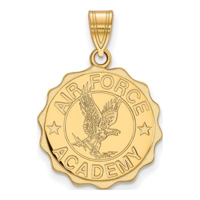 United States Air Force Academy Gold-Plated Sterling Silver Large Crest Pendant