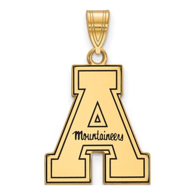 Appalachian State University Gold-Plated Sterling Silver Large Enameled Pendant