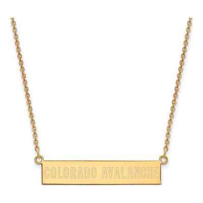 Colorado Avalanche Gold-Plated Sterling Silver Bar Necklace
