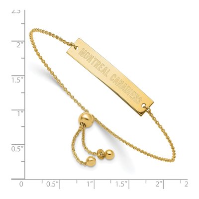 Montreal Canadiens Gold-Plated Sterling Silver Bar Bracelet – view 3