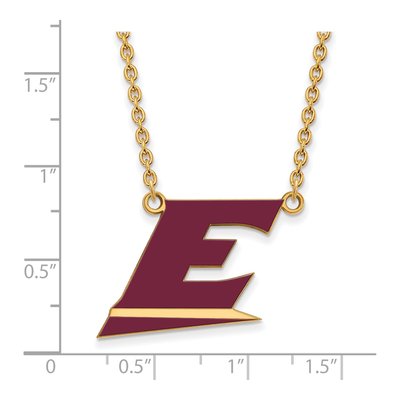 Eastern Kentucky University Gold-Plated Sterling Silver Large Letter E Necklace – view 2