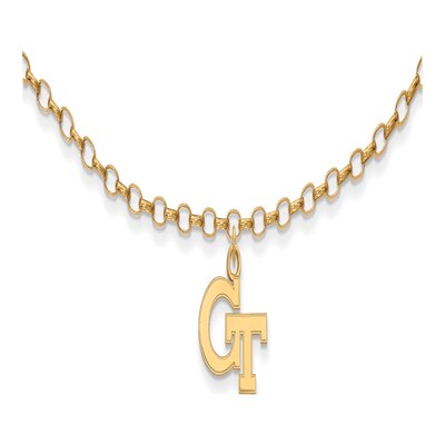 Georgia Institute of Technology Gold-Plated Sterling Silver Extra Small Tech G-T Anklet