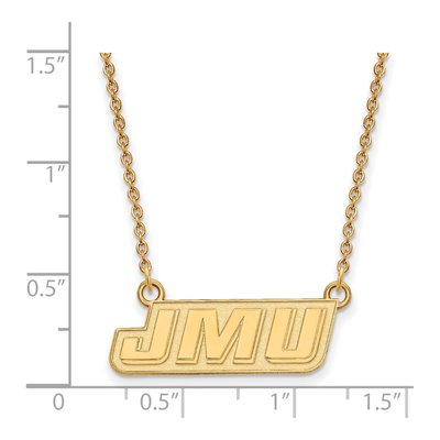 James Madison University Gold-Plated Sterling Silver J-M-U Small Pendant – view 2