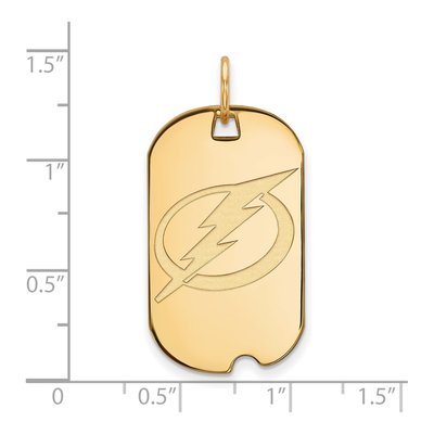 Tampa Bay Lightning Gold-Plated Sterling Silver Small Dog Tag Pendant – view 2
