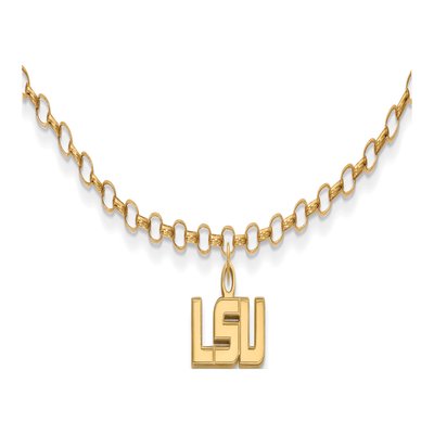 Louisiana State University Gold-Plated Sterling Silver Extra Small LSU Anklet