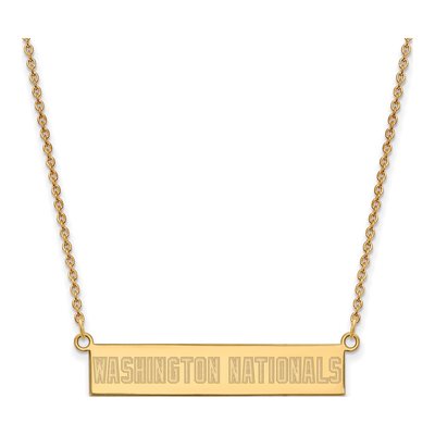Washington Nationals Gold-Plated Sterling Silver Bar Necklace