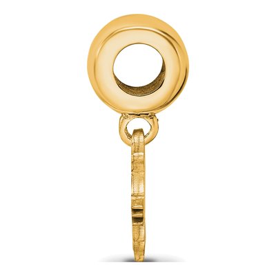 Ohio University Gold-Plated Sterling Silver Extra Small Bobcat Dangle Bead – view 2