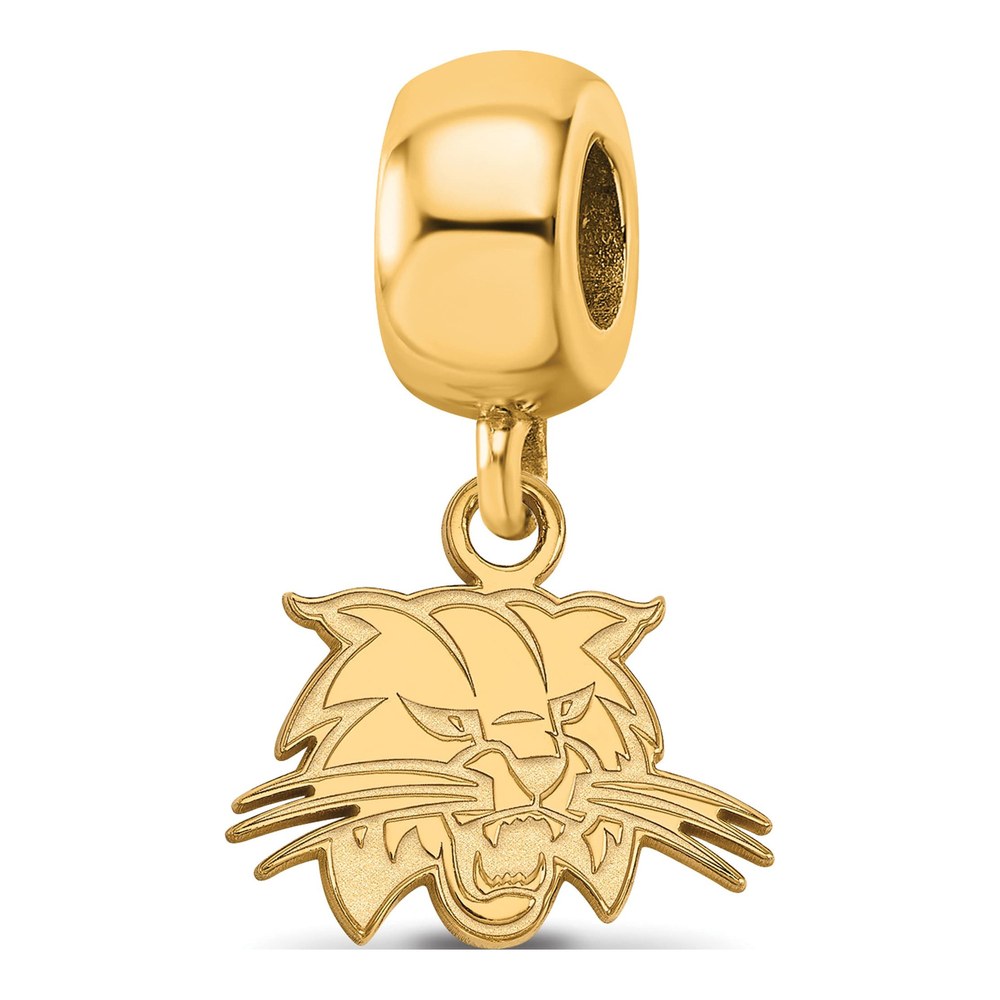 Ohio University Gold-Plated Sterling Silver Extra Small Bobcat Dangle Bead