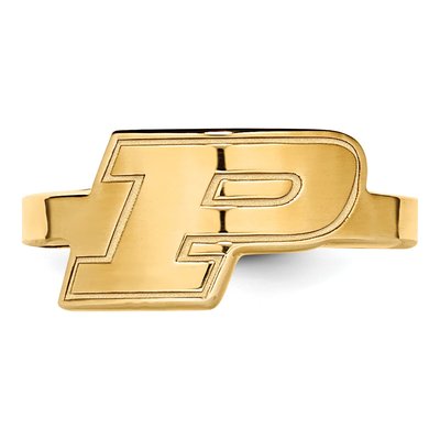 Purdue University Gold-Plated Sterling Silver Toe Letter P Ring – view 4
