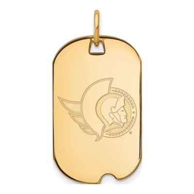 Ottawa Senators Gold-Plated Sterling Silver Dog Tag Pendant