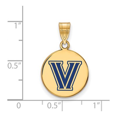Villanova University Gold-Plated Sterling Silver Medium Letter V Pendant – view 2