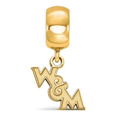 College of William & Mary Gold-Plated Sterling Silver Dangle Charm – view 2