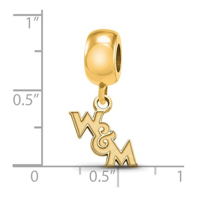 College of William & Mary Gold-Plated Sterling Silver Dangle Charm – view 3