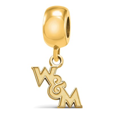 College of William & Mary Gold-Plated Sterling Silver Dangle Charm