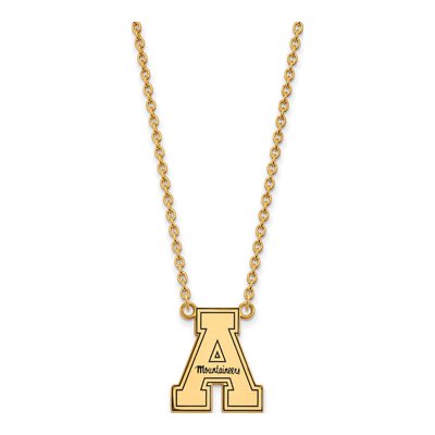 Appalachian State University Gold-Plated Sterling Silver Large Enamel Pendant Necklace