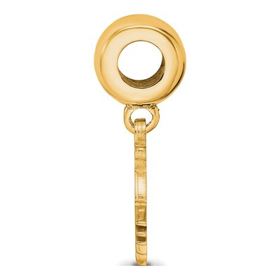 Ohio University Gold-Plated Sterling Silver Small Bobcat Dangle Bead – view 2