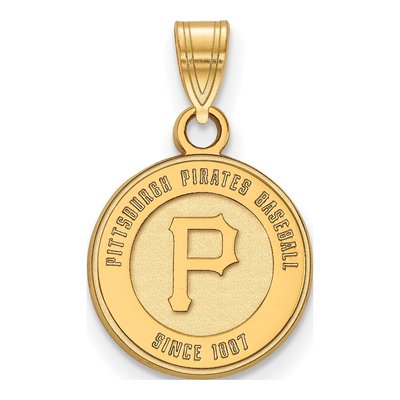 Pittsburgh Pirates Gold-Plated Sterling Silver Small Baseball Pendant