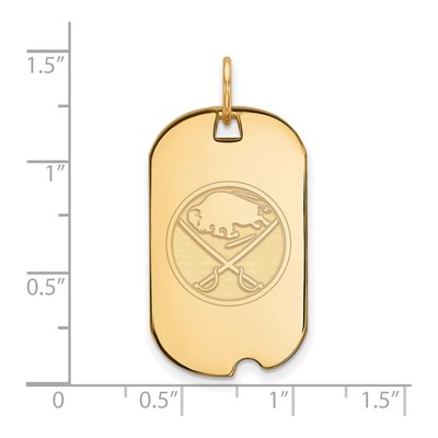 Buffalo Sabres Gold-Plated Sterling Silver Dog Tag Pendant – view 2