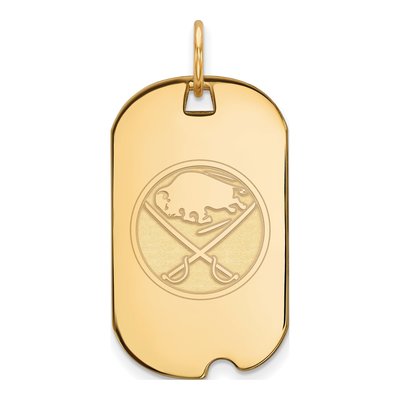 Buffalo Sabres Gold-Plated Sterling Silver Dog Tag Pendant