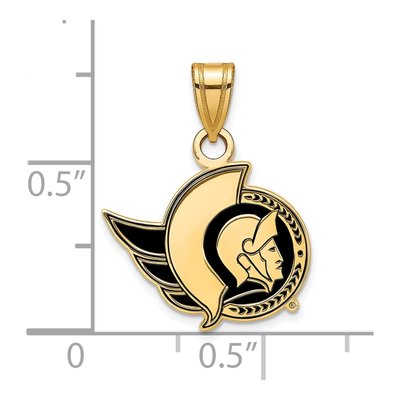 Ottawa Senators Gold-Plated Sterling Silver Enameled Pendant – view 2
