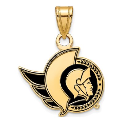 Ottawa Senators Gold-Plated Sterling Silver Enameled Pendant