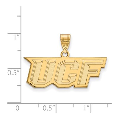 University of Central Florida Gold-Plated Sterling Silver UCF Knights Medium Pendant – view 2