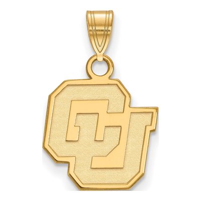 University of Colorado Gold-Plated Sterling Silver Small C-U Pendant