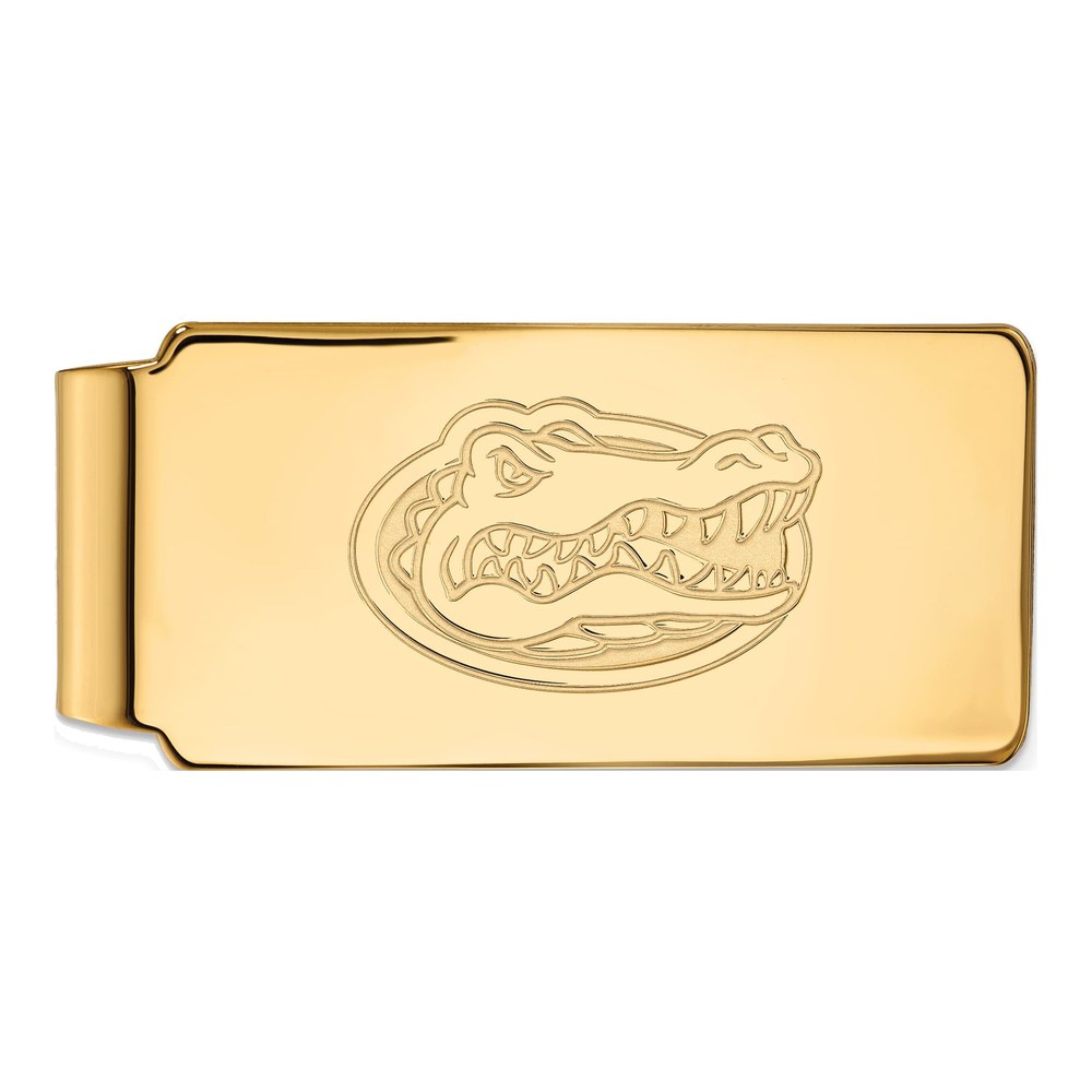 Sterling Silver Gold-Plated Logoart University Of Florida Gator Money Clip