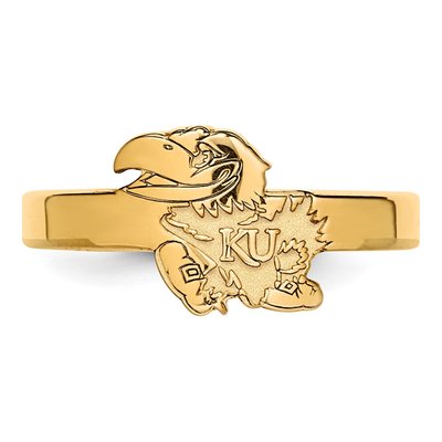 University of Kansas Gold-Plated Sterling Silver Jayhawk Toe Ring – view 4