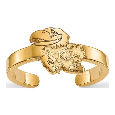 University of Kansas Gold-Plated Sterling Silver Jayhawk Toe Ring