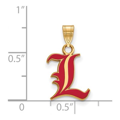 University of Louisville Gold-Plated Sterling Silver Small Letter L Pendant – view 2