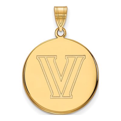 Villanova University Gold-Plated Sterling Silver Large Letter V Pendant