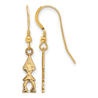 Alpha Chi Omega Gold-Plated Sterling Silver Sorority Earrings
